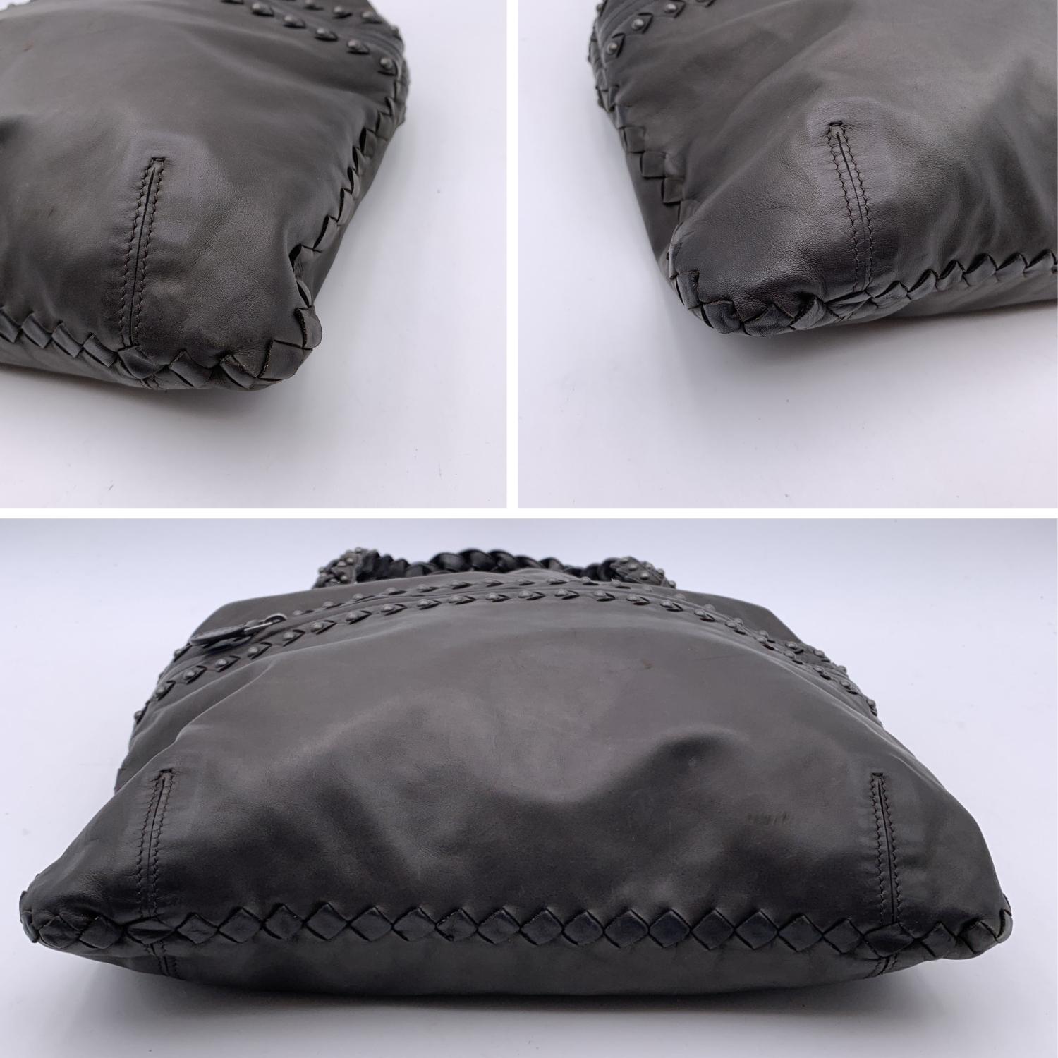 Bottega Veneta Dark Brown Soft Leather Studded Julie Tote Bag 2