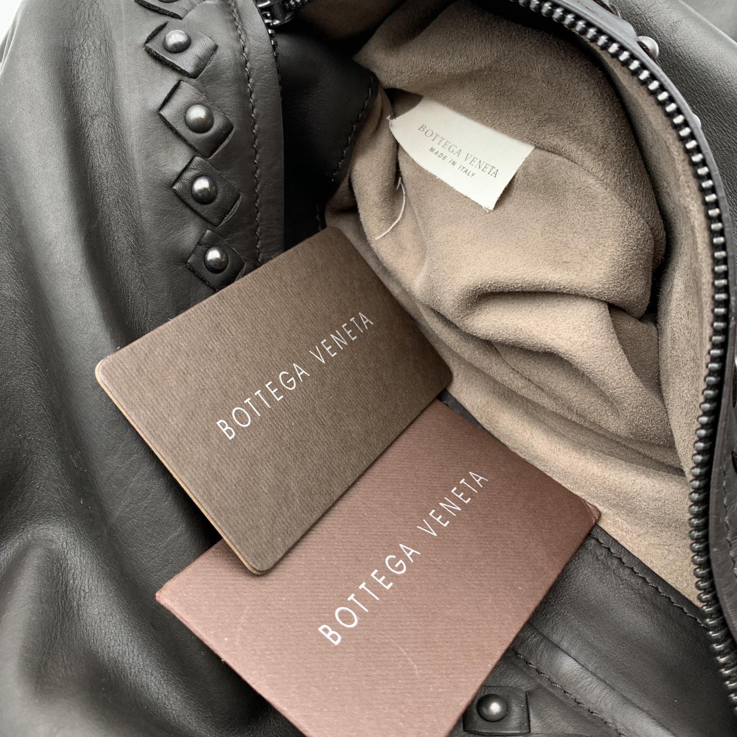Bottega Veneta Dark Brown Soft Leather Studded Julie Tote Bag 3