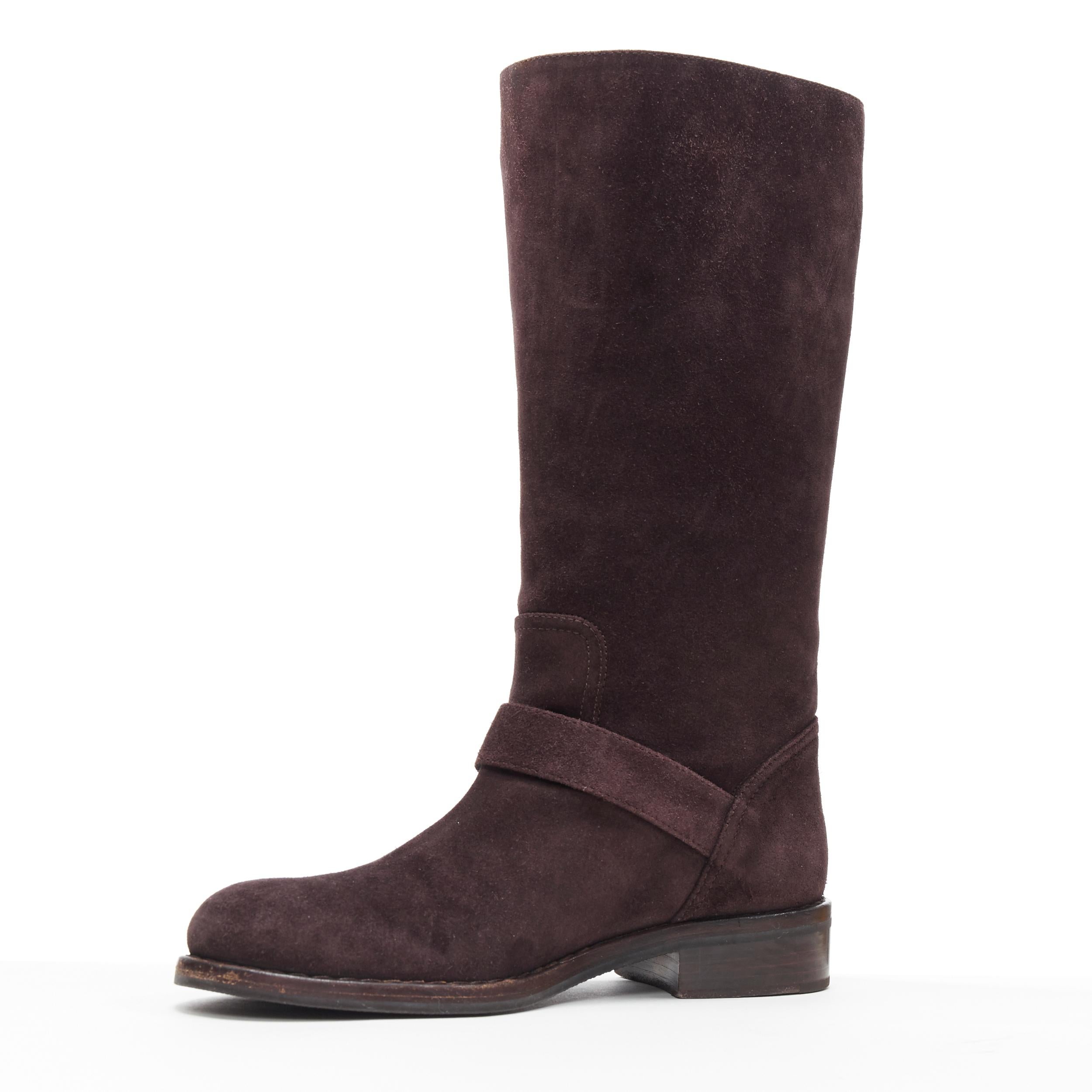 chocolate brown suede tall boots