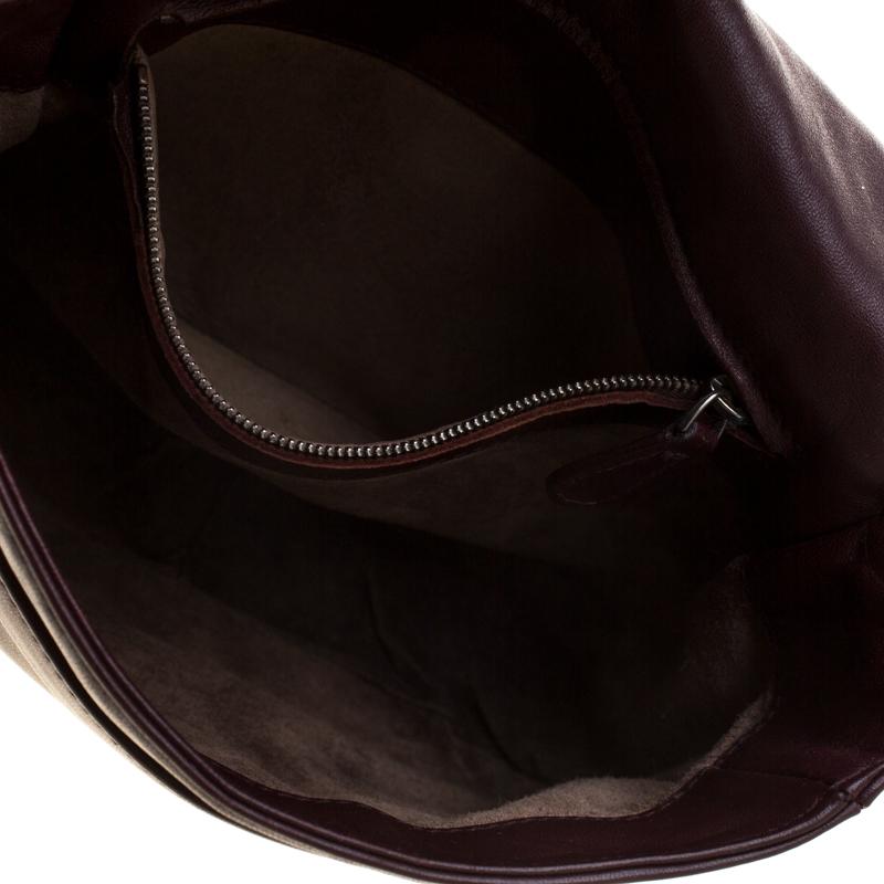Bottega Veneta Dark Burgundy Intrecciato Leather Crossbody Bag 2
