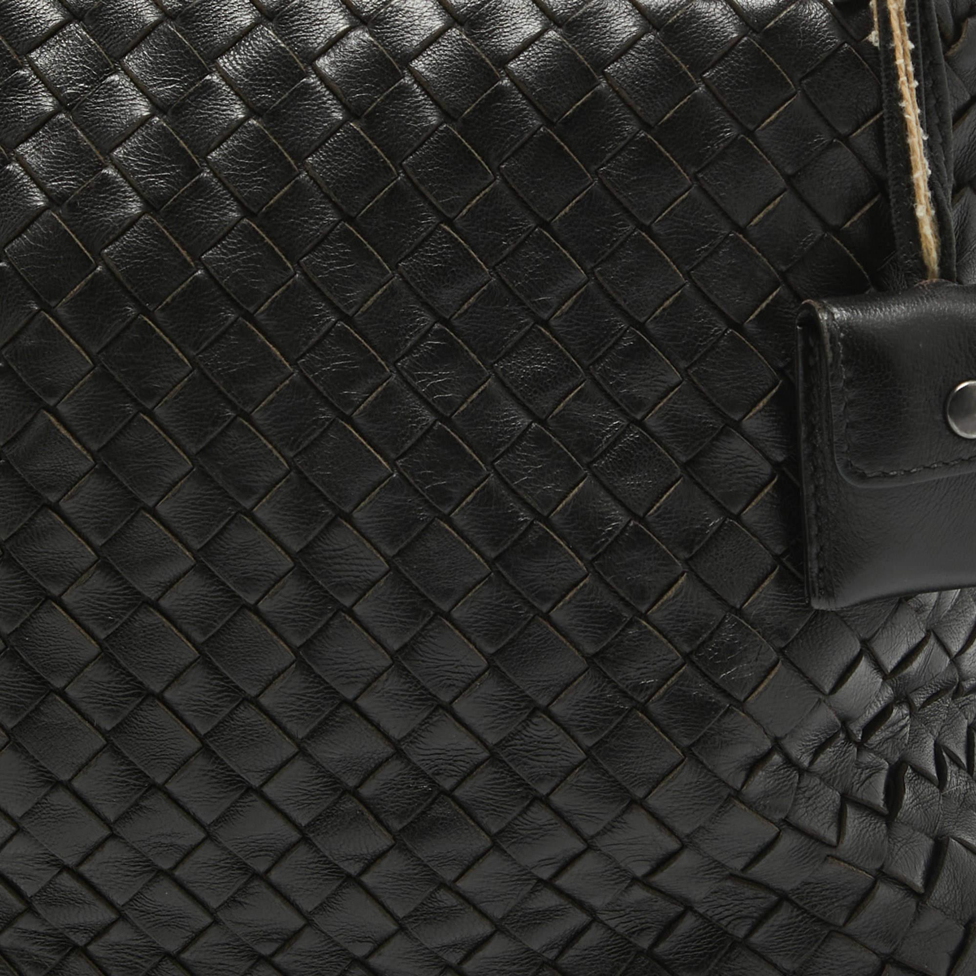 Women's Bottega Veneta Dark Choco Brown Intrecciato Leather Cube Shoulder Bag