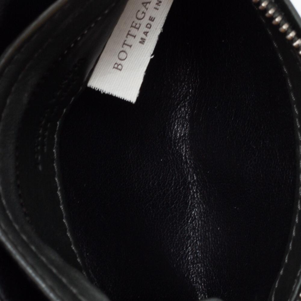 Women's Bottega Veneta Dark Green Intrecciato Leather Card Holder