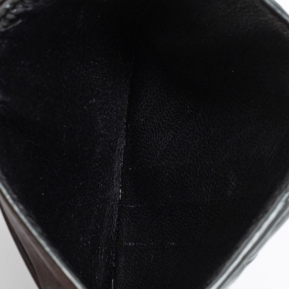 Bottega Veneta Dark Green Intrecciato Leather Card Holder 1