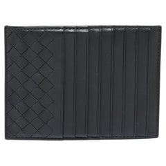 Bottega Veneta Dunkelgrüner Intrecciato-Leder-Kartenhalter