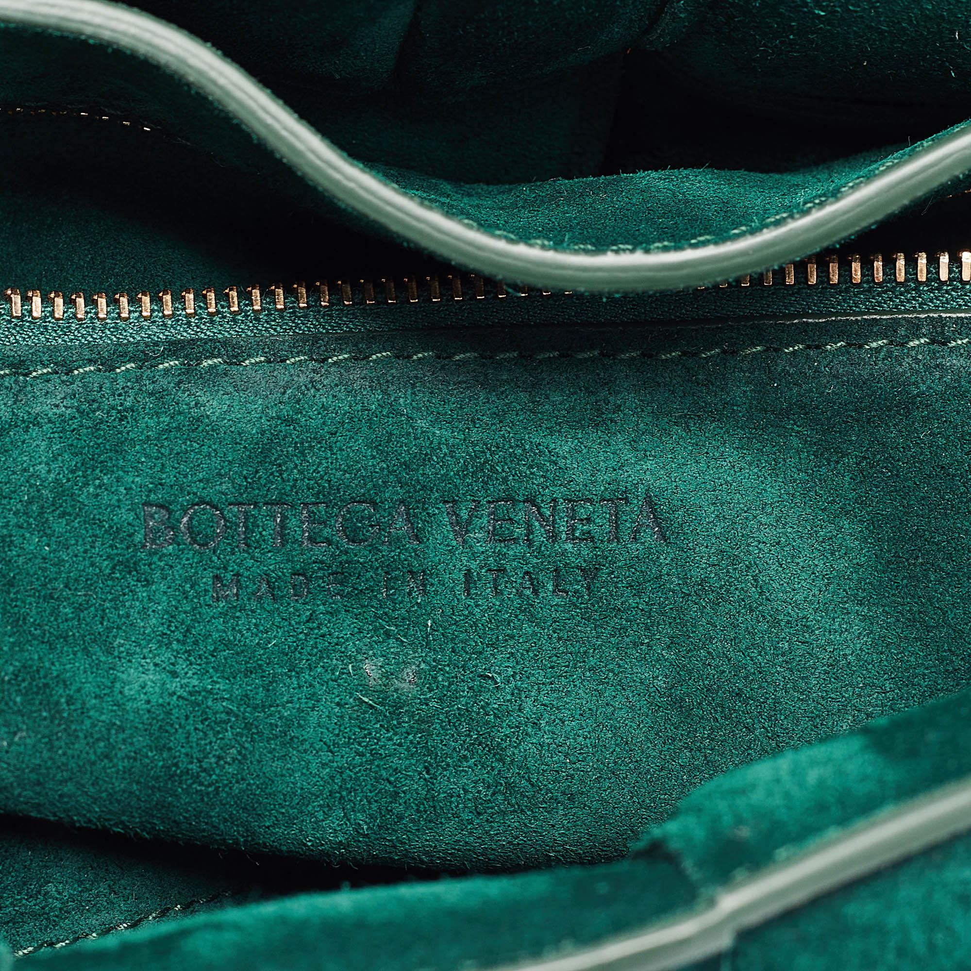 Bottega Veneta Dark Green Padded Suede Chain Cassette Shoulder Bag 3