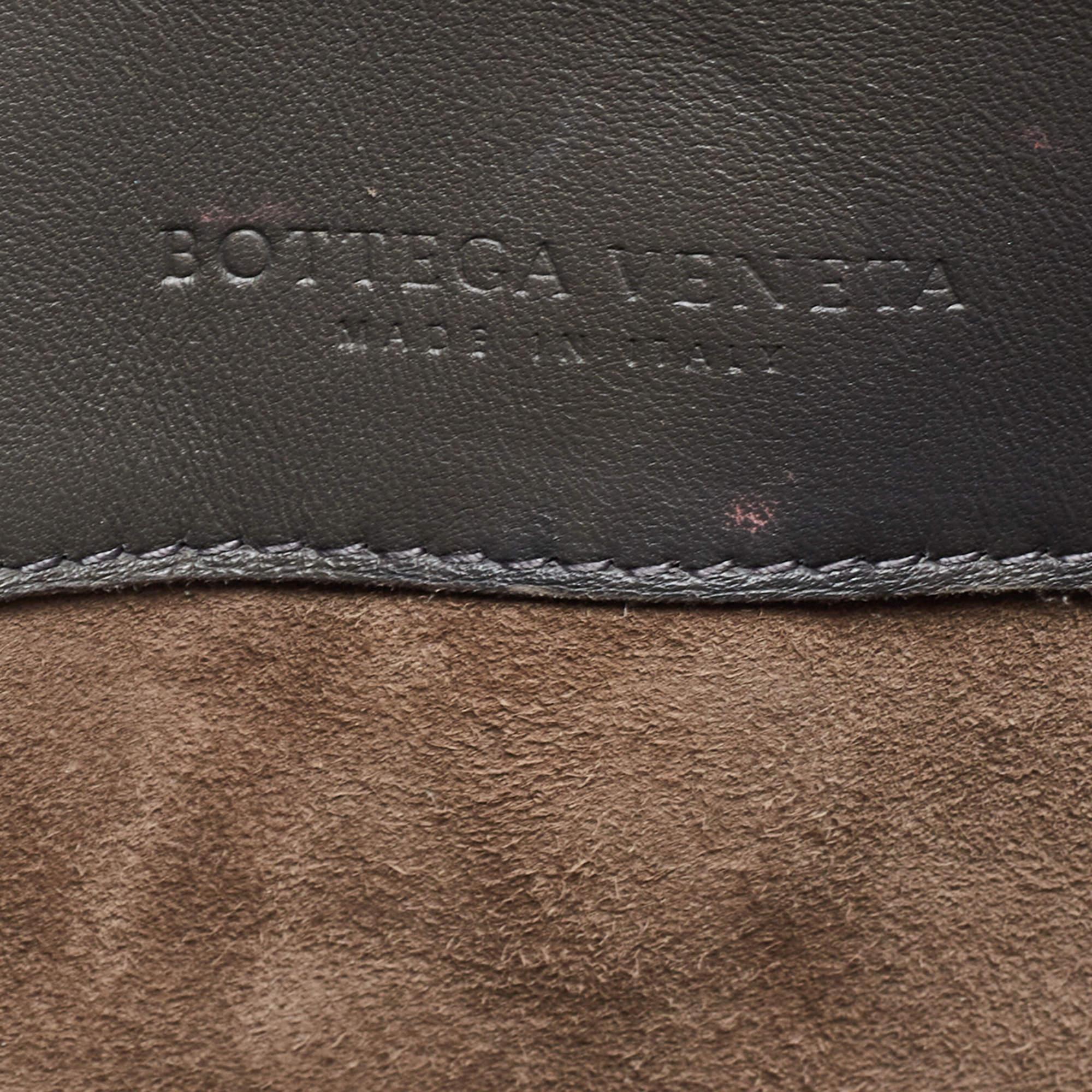 Bottega Veneta Dark Grey Intrecciato Leather Olimpia Flap Shoulder Bag 3