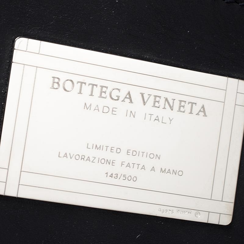 Black Bottega Veneta Dark Grey Woven Leather Medium Limited Edition 143/500 Cabat Tote