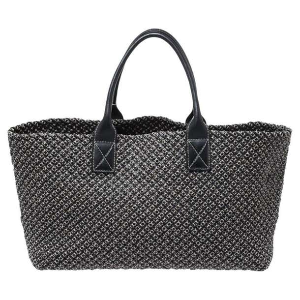 Bottega Veneta Dark Grey Woven Leather Medium Limited Edition 143/500 ...