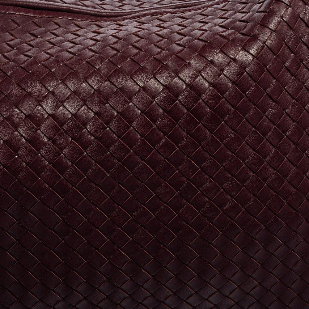 Bottega Veneta Dark Purple Intrecciato Leather Maxi Veneta Hobo 6