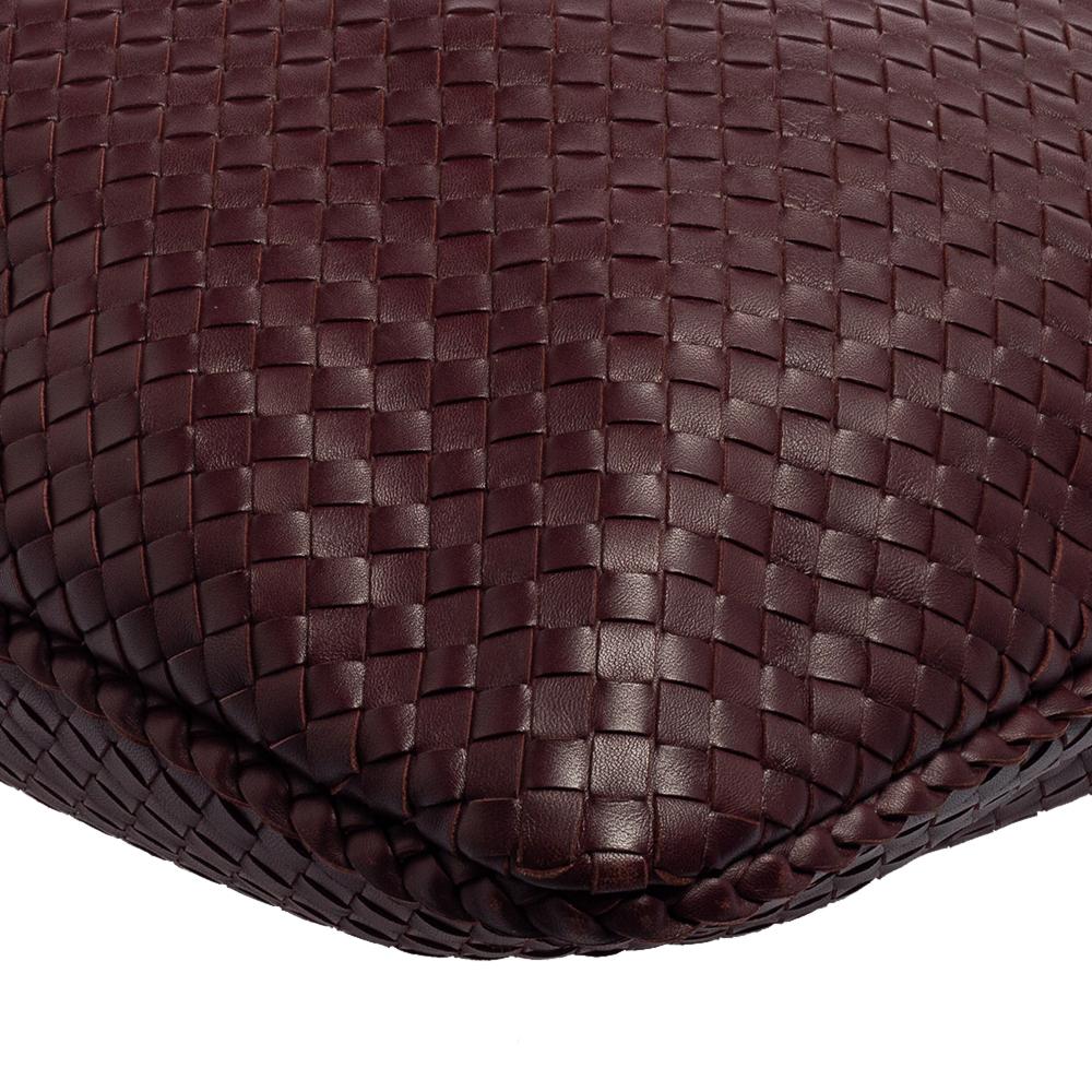 Bottega Veneta Dark Purple Intrecciato Leather Maxi Veneta Hobo 4