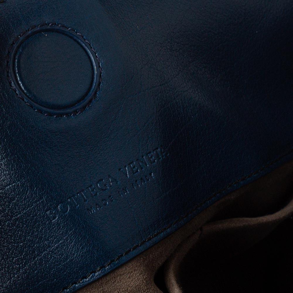 Bottega Veneta Dark Teal Intrecciato Leather Front Pockets Shoulder bag 1