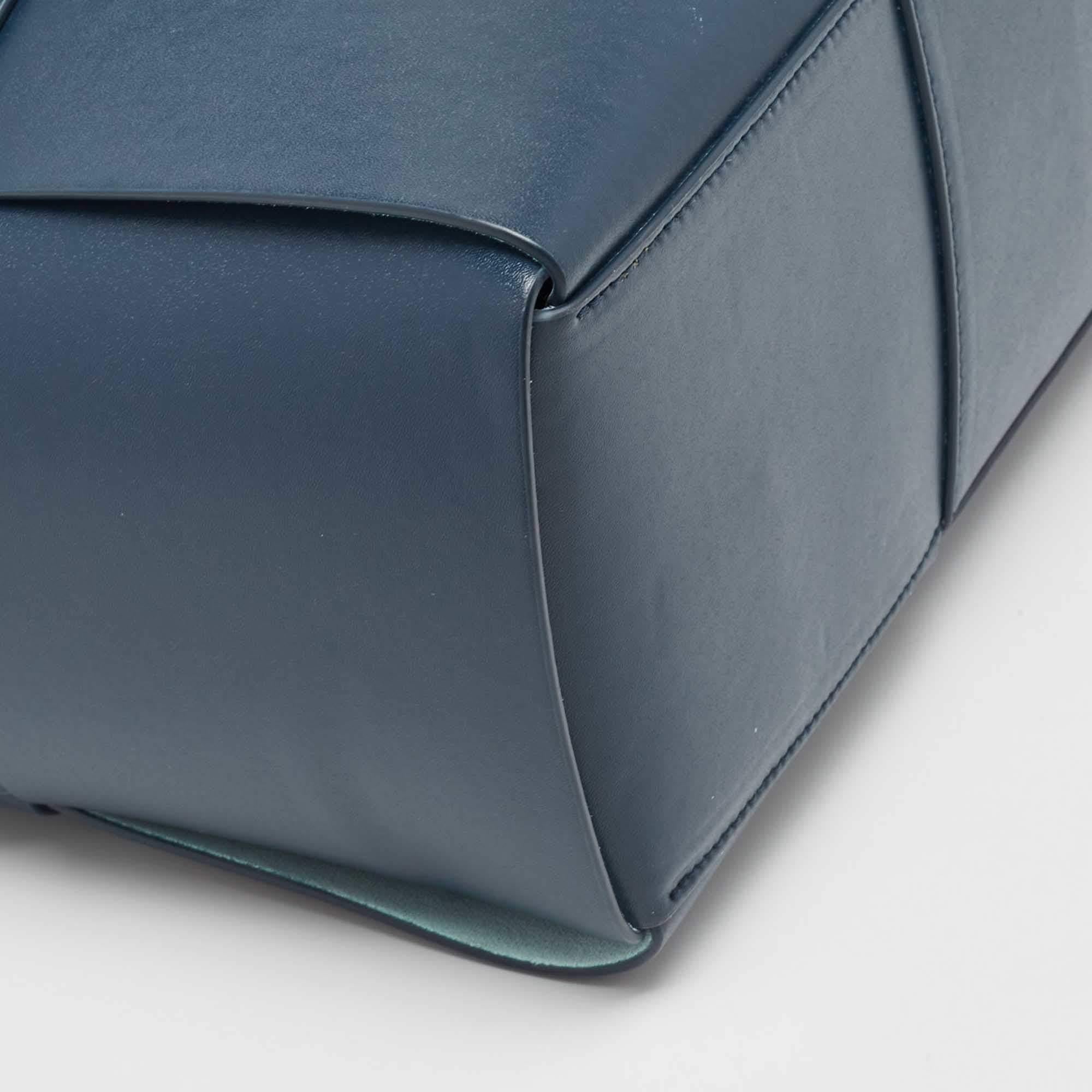 Bottega Veneta Deep Blue Intrecciato Leather Large Arco Tote For Sale 1