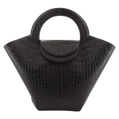 Bottega Veneta Doll Tote Crocodile Embossed Leather Large