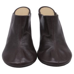 Bottega Veneta Dot Sock Heeled Mules in Brown Leather