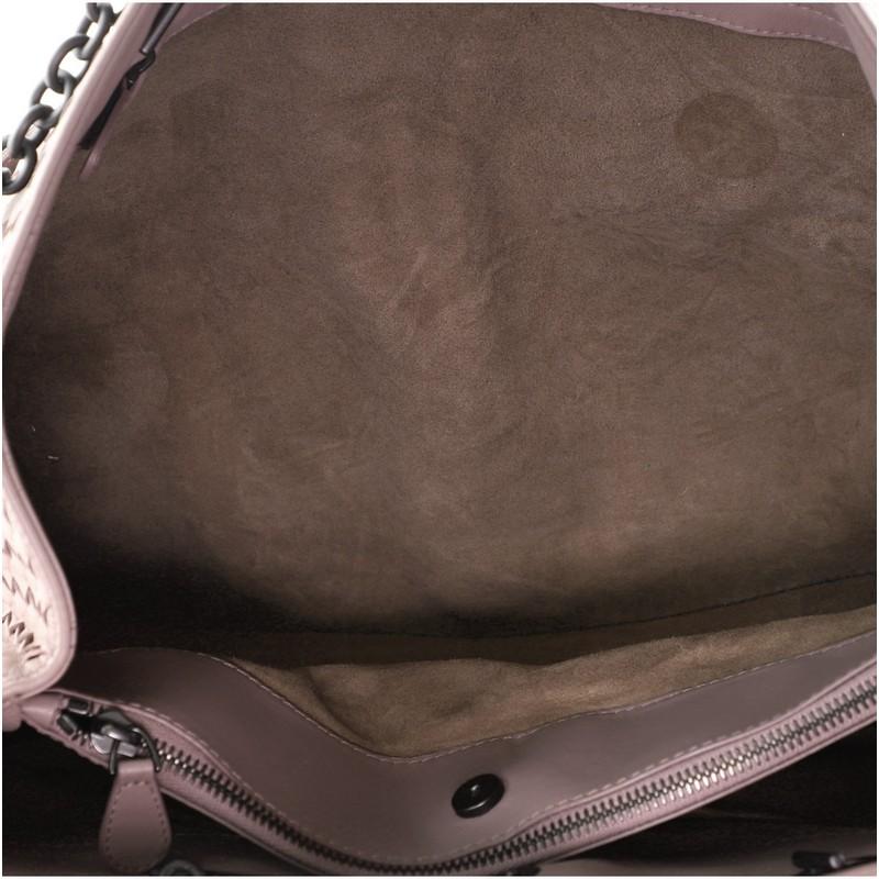 Gray Bottega Veneta Double Chain Tote Intrecciato Nappa Large
