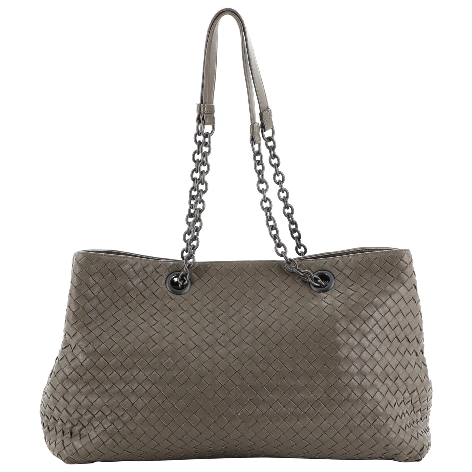 Bottega Veneta Double Chain Tote Intrecciato Nappa Large