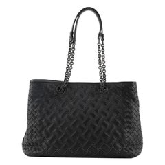 Bottega Veneta Double Chain Tote Studded Leather with Intrecciato Detail