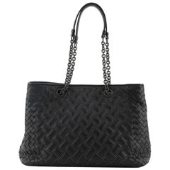 Bottega Veneta Double Chain Tote Studded Leather with Intrecciato Detail
