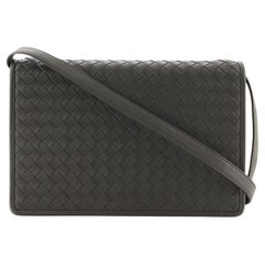Bottega Veneta Double Compartment Flap Bag Intrecciato Nappa Medium
