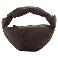 Bottega Veneta Double Knot Hobo Intrecciato Effect Jacquard Mini