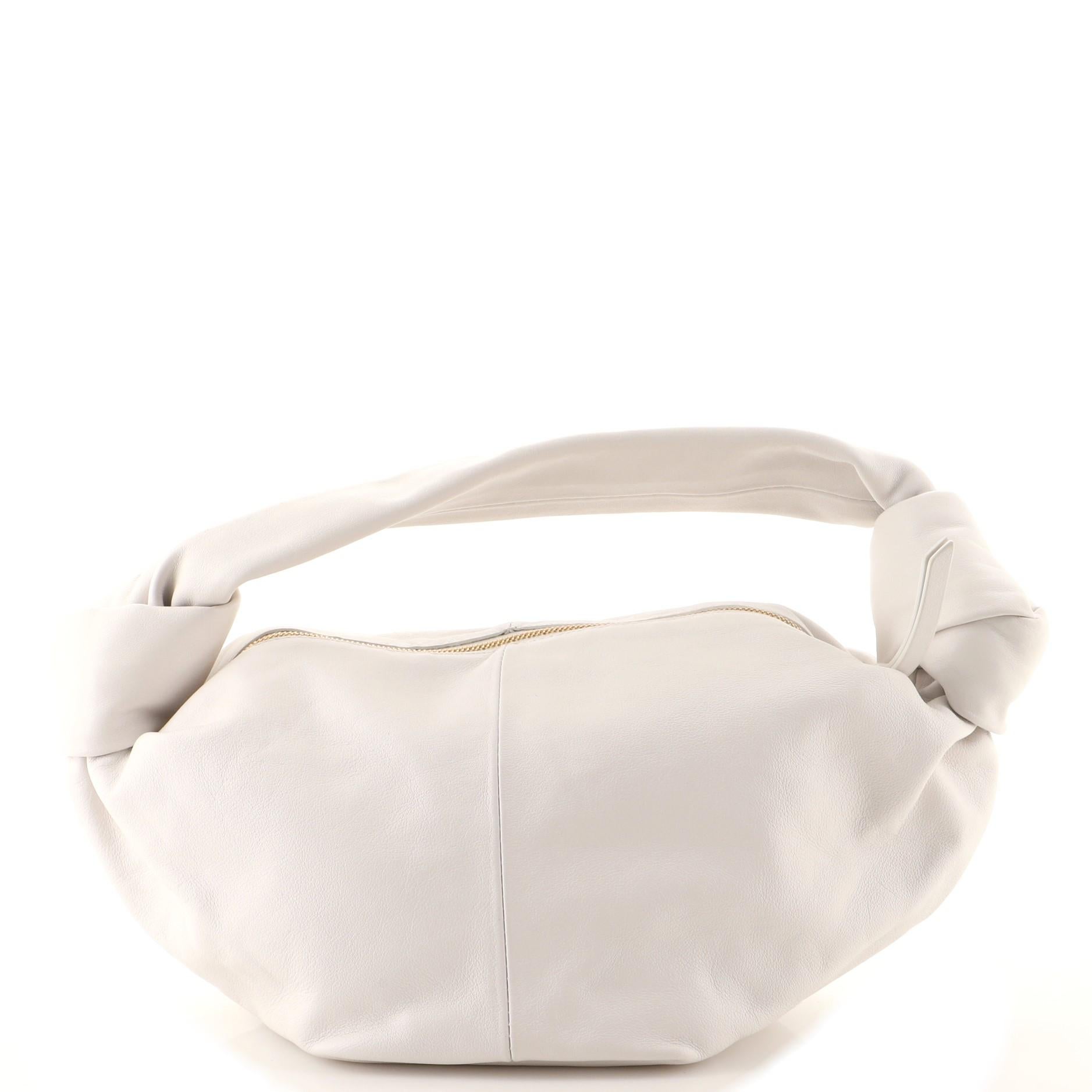 Bottega Veneta Double Knot Hobo Leather Mini In Good Condition In NY, NY