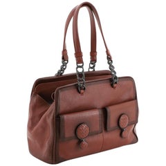 Bottega Veneta Double Pocket Boston Bag Ombre Leather