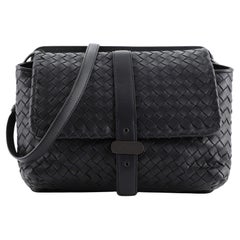 Bottega Veneta Double Side Flap Messenger Bag Intrecciato Nappa