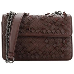 Bottega Veneta Double Sided Flap Shoulder Bag Fringe Intrecciato Nappa Small