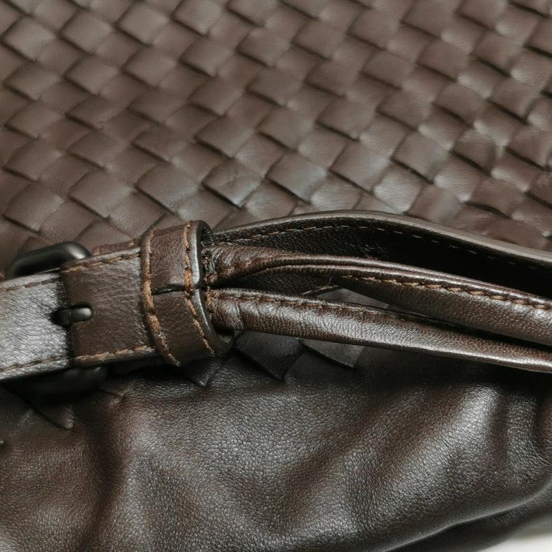 Bottega Veneta Drawstring Dark Chocolate Brown Intrecciato Large Crossbody Bag 6