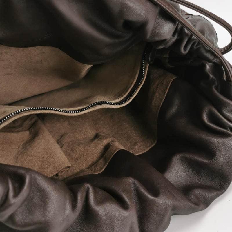 Bottega Veneta Drawstring Dark Chocolate Brown Intrecciato Large Crossbody Bag 3