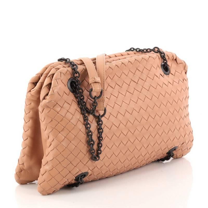 Beige Bottega Veneta Duo bag Intrecciato Nappa