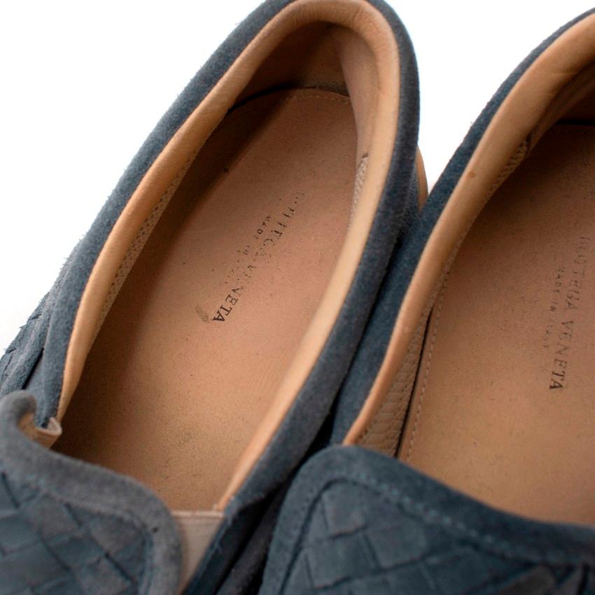 Bottega Veneta Zapatillas Slip-On Intrecciato Ante Azul Polvo - US 12 en venta 1