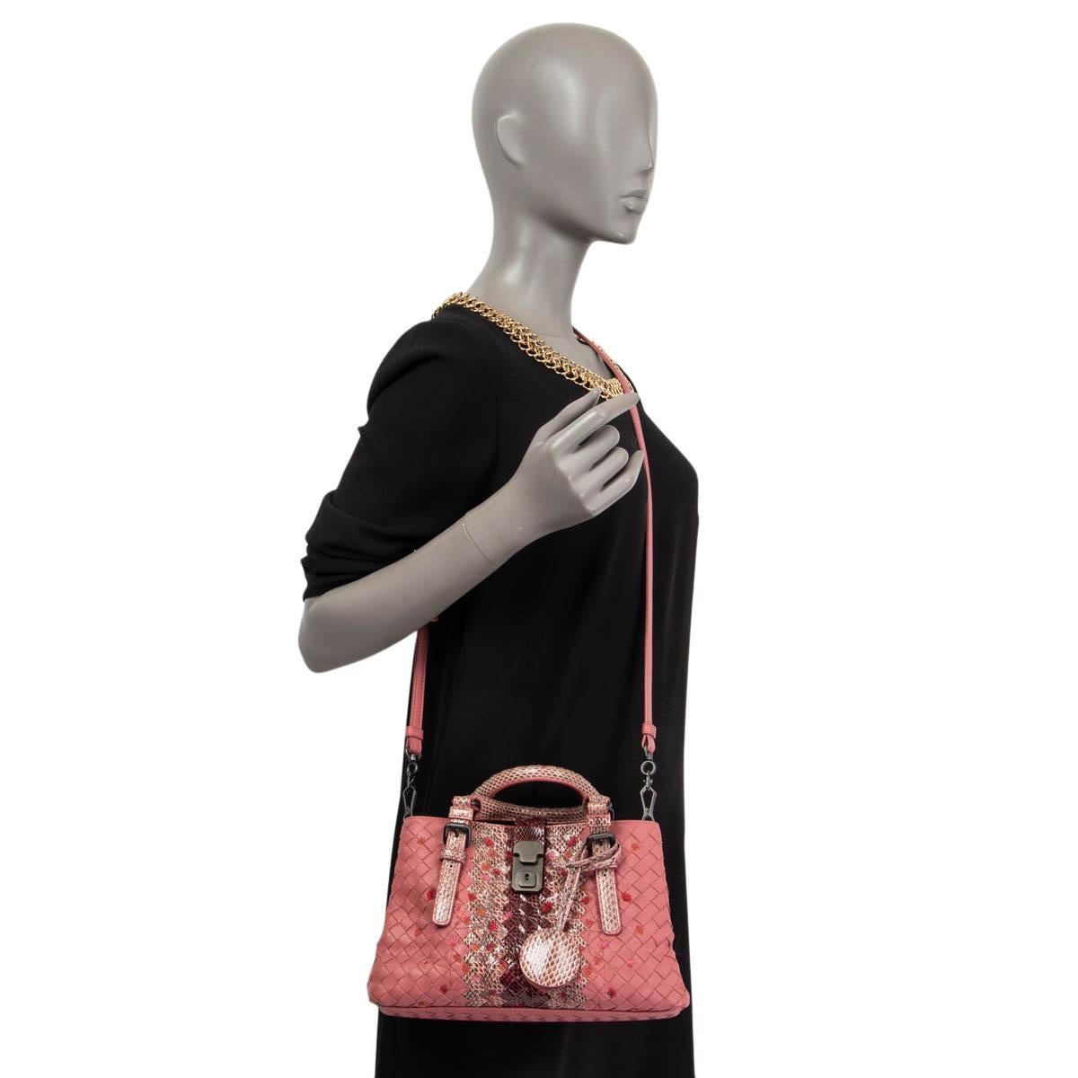 BOTTEGA VENETA dusty pink 2017 ROMA SMALL EMBROIDERED INTRECCIATO & AYERS Bag 2