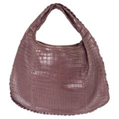 BOTTEGA VENETA dusty purple 2010 VENETA MEDIUM CROCODILE Hobo Bag