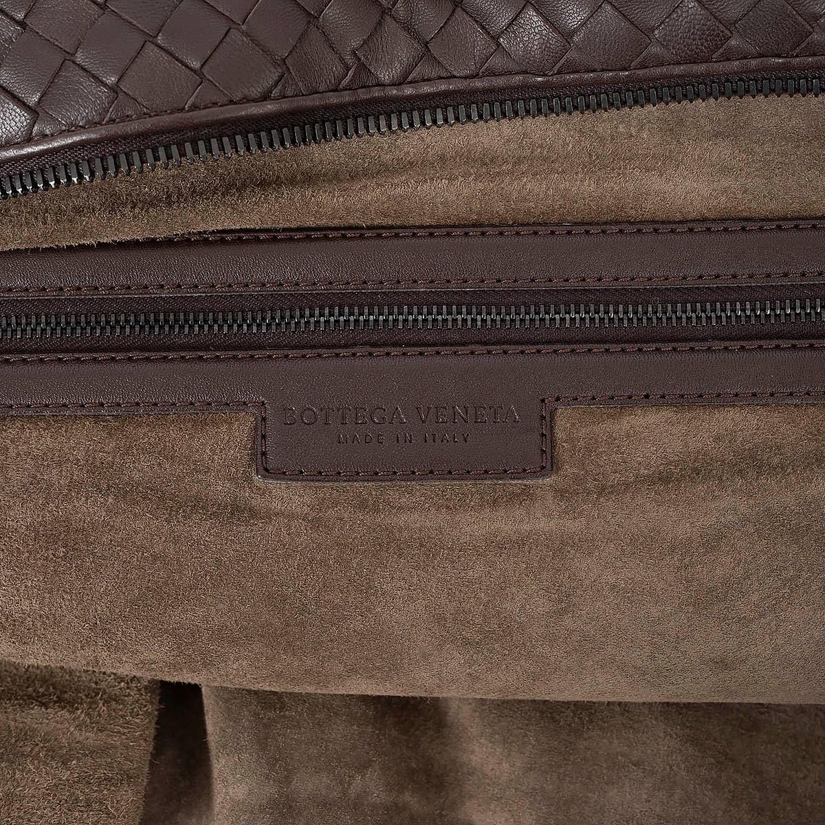 BOTTEGA VENETA Ebano brown leather INTRECCIATO MAXI CONVERTIBLE TOTE Bag For Sale 4