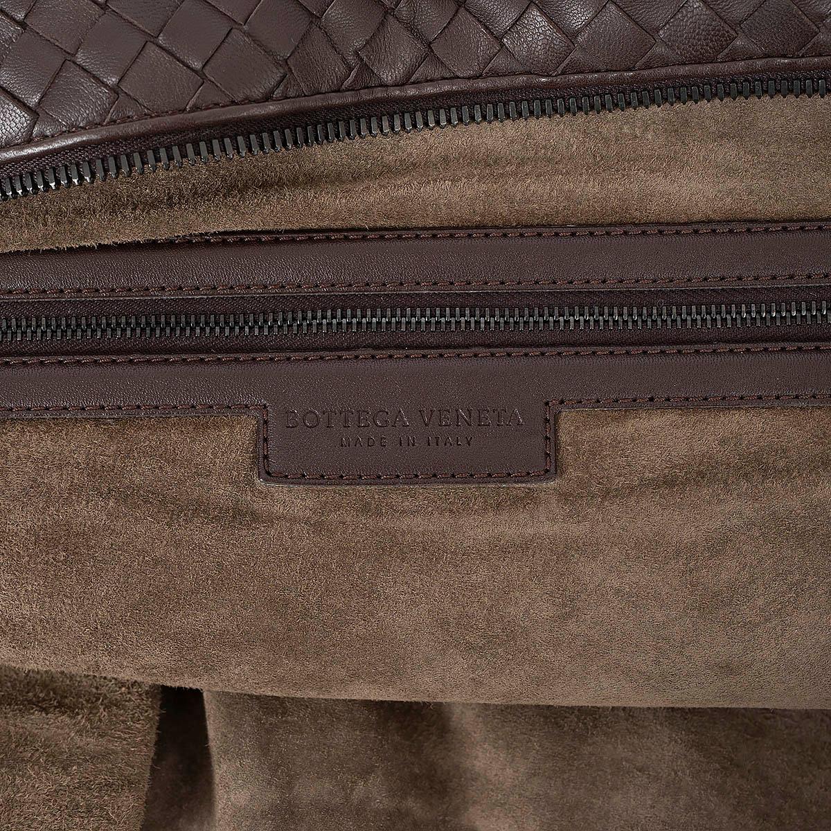 BOTTEGA VENETA Ebano brown leather INTRECCIATO MAXI CONVERTIBLE TOTE Bag 3