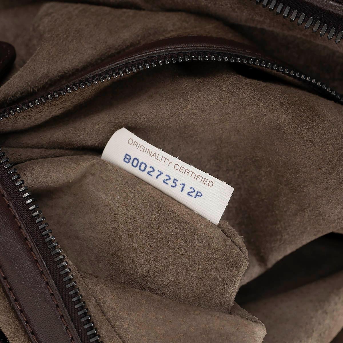 BOTTEGA VENETA Ebano brown leather INTRECCIATO MAXI CONVERTIBLE TOTE Bag For Sale 5