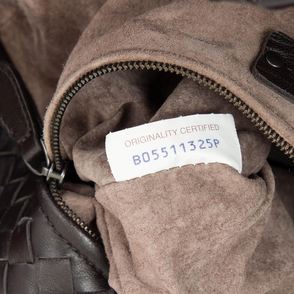 BOTTEGA VENETA Ebene brown INTRECCIATO CRESTA LARGE Tote Bag 5