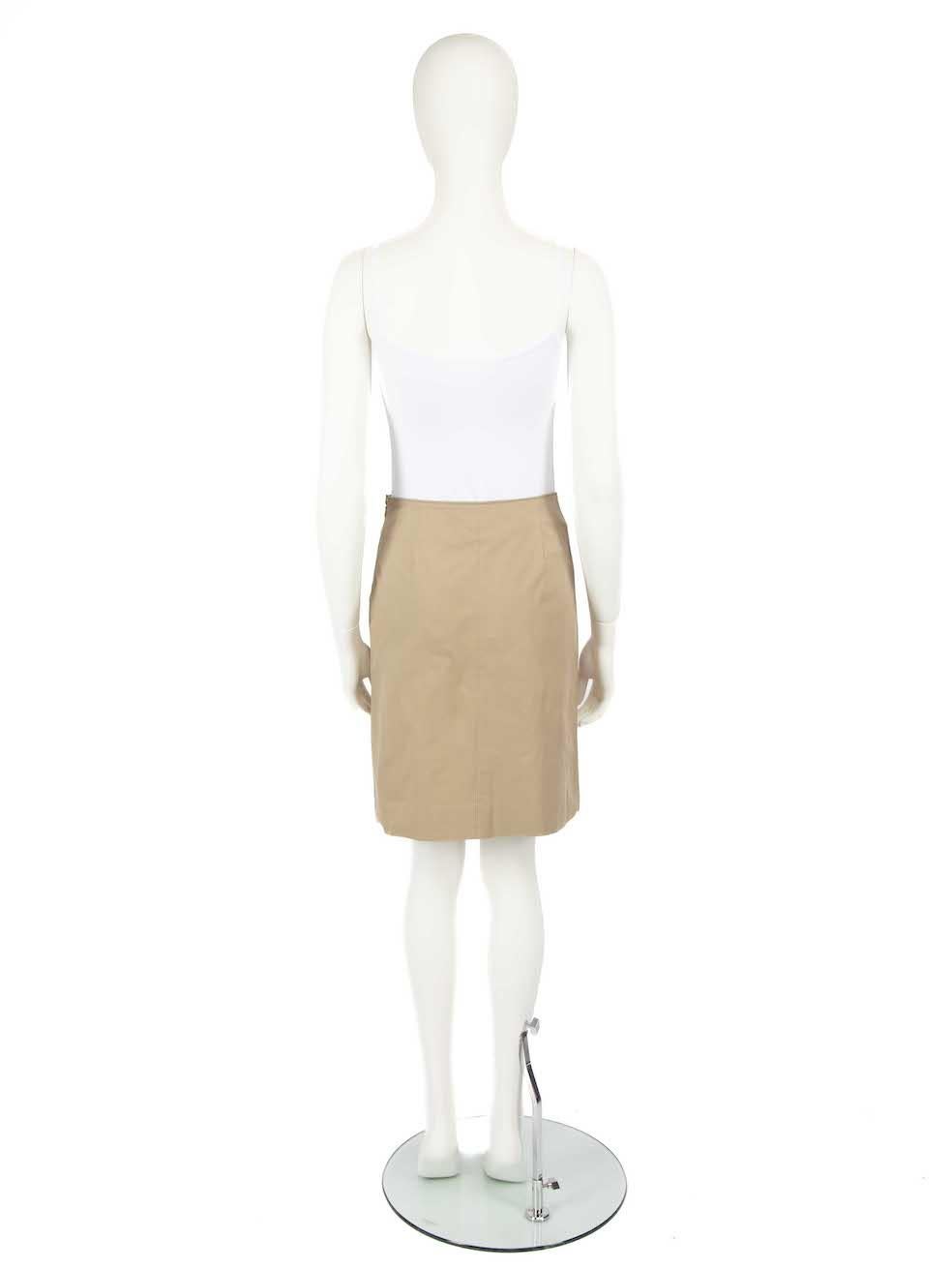 Bottega Veneta Ecru Pleat Front Skirt Size XS In Good Condition For Sale In London, GB