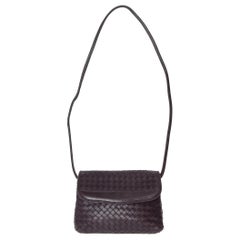 Bottega Veneta Eggplant Intrecciato Crossbody Bag