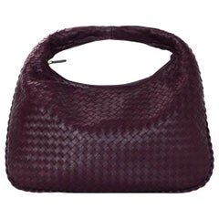 Bottega Veneta Eggplant Purple Woven Nappa Intrecciato Medium Veneta Hobo Bag
