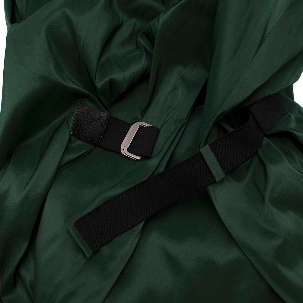 Bottega Veneta Emerald Green Silk Open Back Dress - Size US 4 For Sale 2
