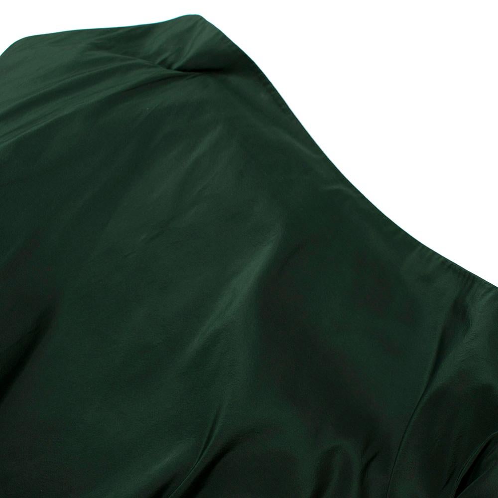 Bottega Veneta Emerald Green Silk Open Back Dress - Size US 4 For Sale 3