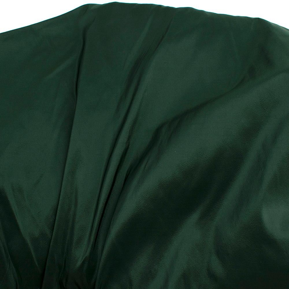 Bottega Veneta Emerald Green Silk Open Back Dress - Size US 4 For Sale 4