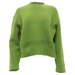 Jersey de punto acanalado de Bottega Veneta en cachemira color oliva
