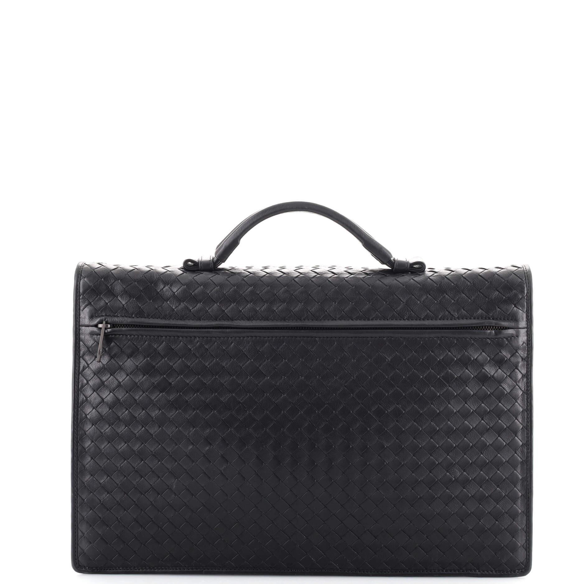 Bottega Veneta Envelope Briefcase Intrecciato Nappa Large In Good Condition In NY, NY