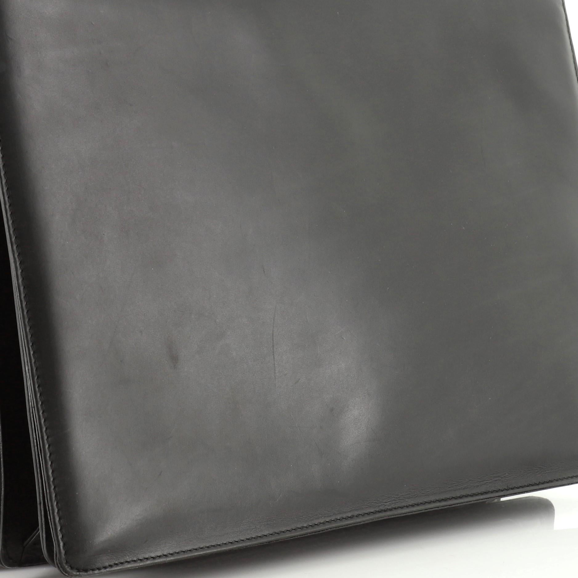 Bottega Veneta Envelope Briefcase Leather with Intrecciato Detail In Fair Condition In NY, NY