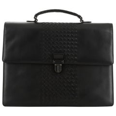 Bottega Veneta Envelope Briefcase Leather with Intrecciato Detail