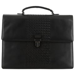 Bottega Veneta Envelope Briefcase Leather with Intrecciato Detail