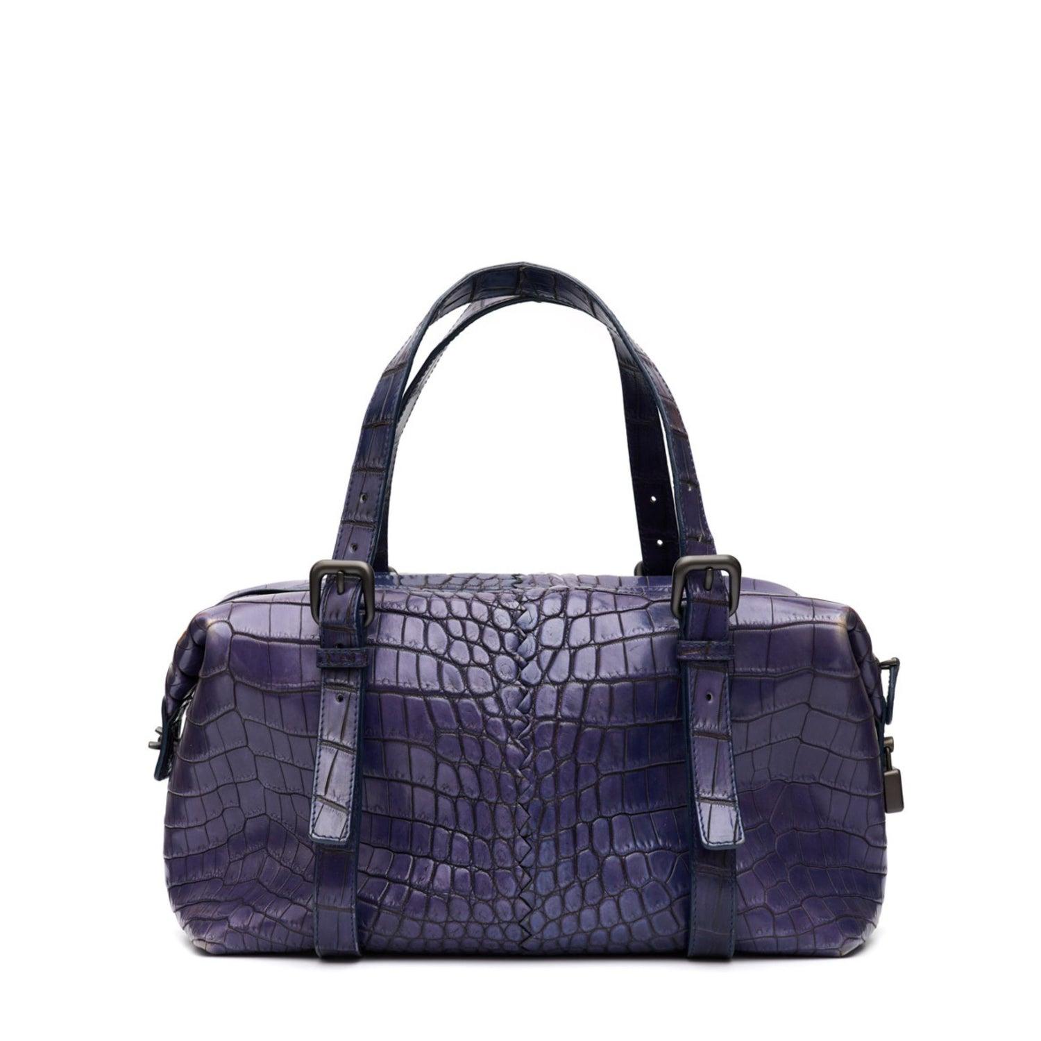 Black Bottega Veneta Exotic Bowler Bag For Sale